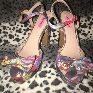 Betsey Johnson Floral Heels